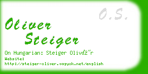 oliver steiger business card